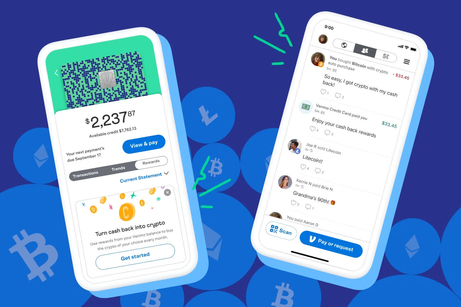 Venmo now lets credit card holders automatically buy cryptocurrency using cash back rewards