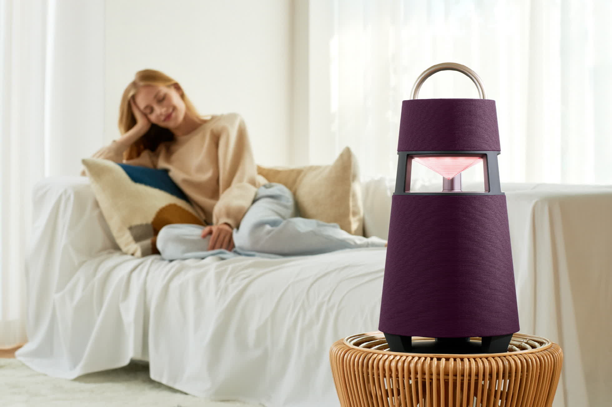 LG's new Xboom speaker offers 360 degrees of audio and mood lighting