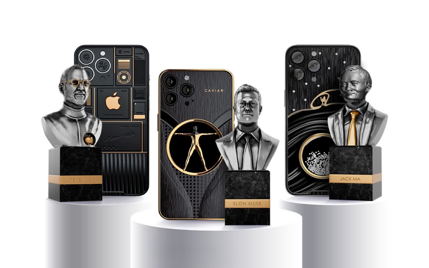 Caviar's Visionaries collection includes an Elon Musk bust and iPhone made from a melted Tesla