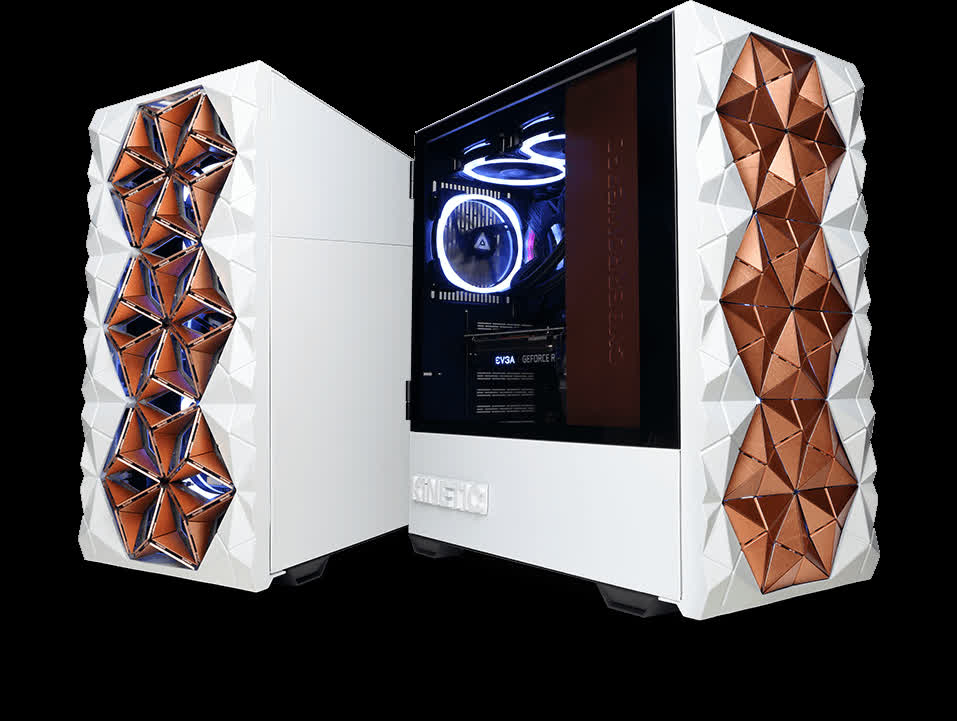 CyberPowerPC shows off PC case with 18 motorized vents that open and close based on internal temperatures