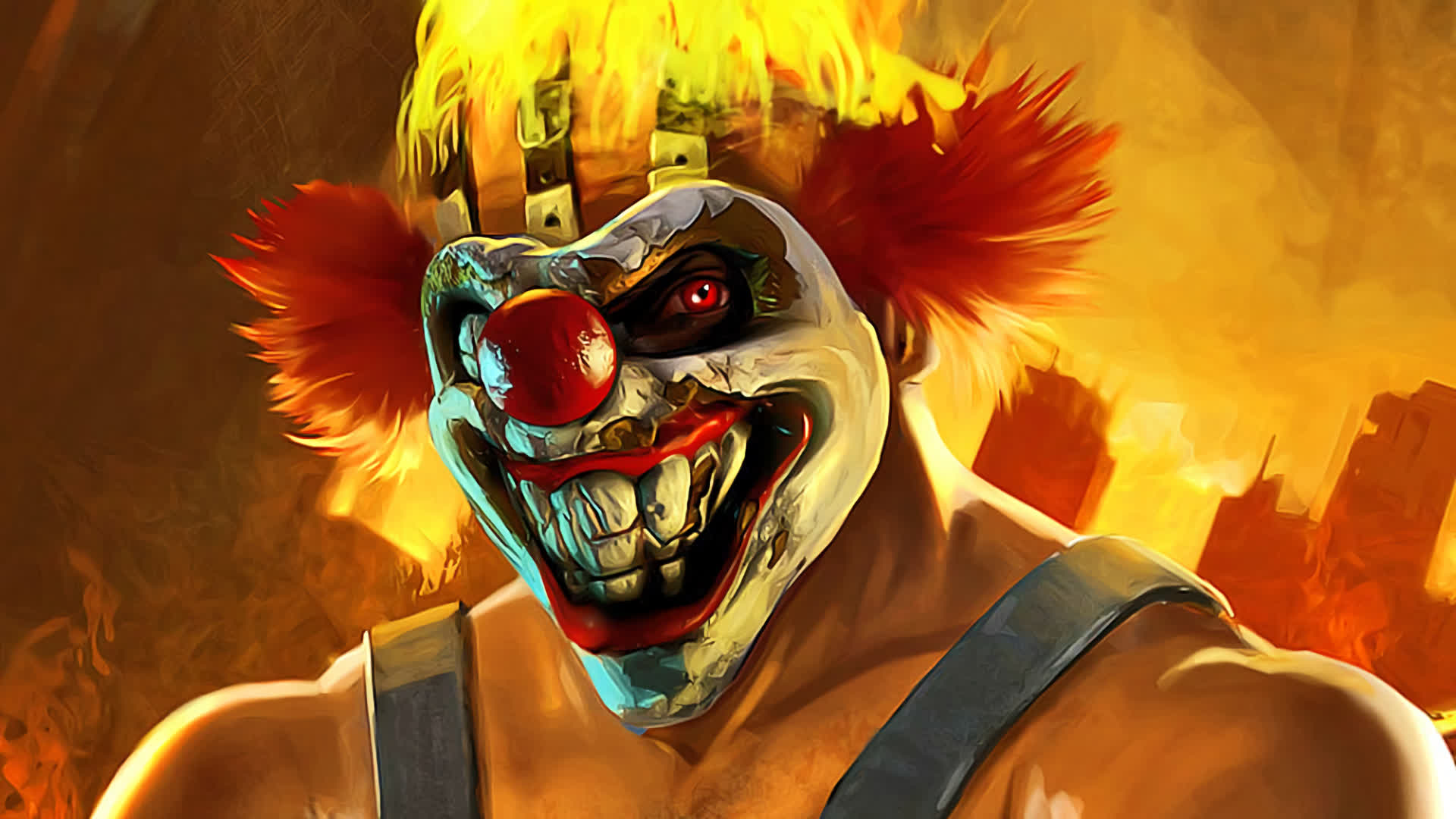 Твистед метал 2023. Клоун из Твистед метал. Twisted Metal 1995.