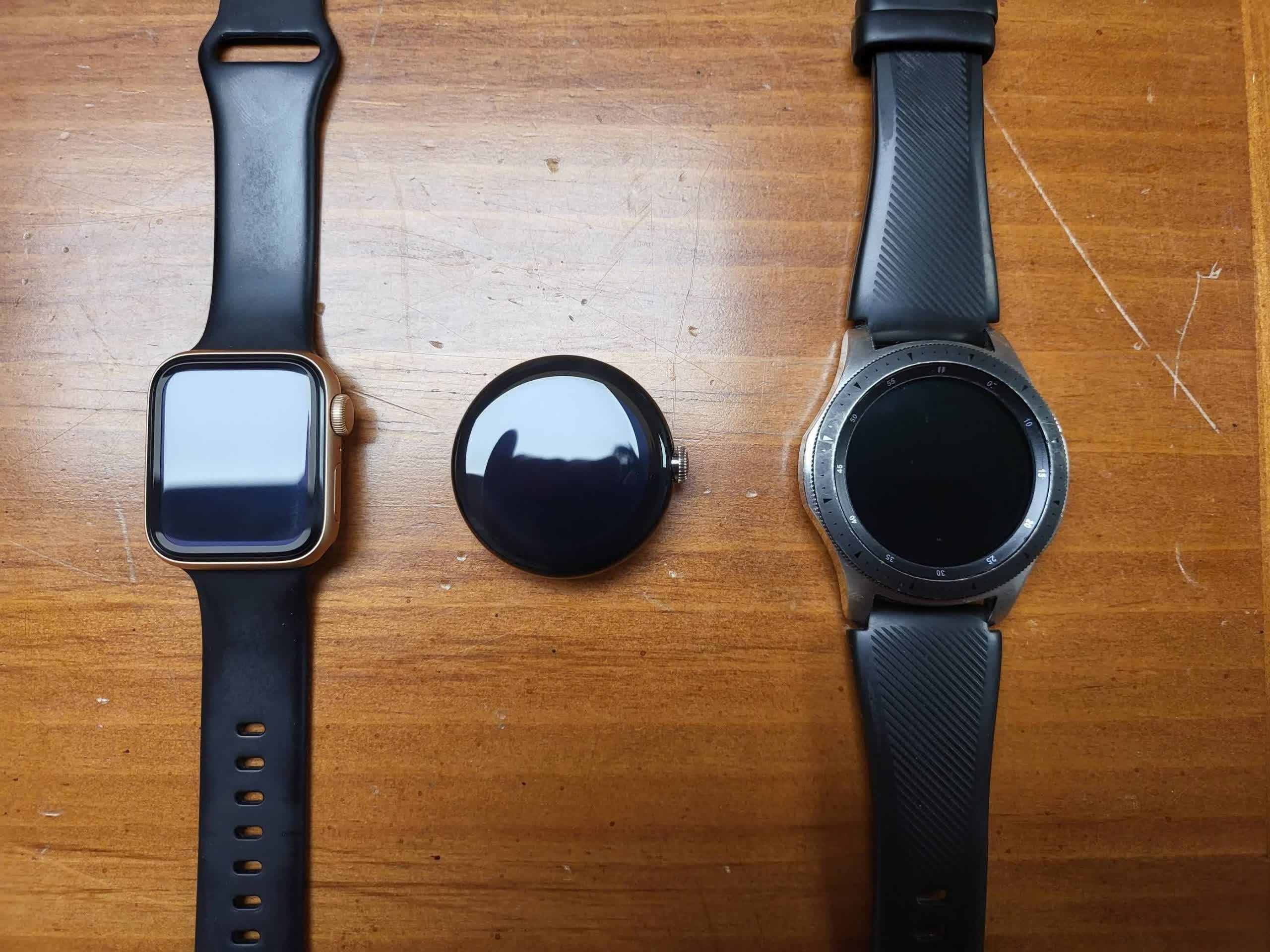 Google Pixel Watch photos leak, confirming a rounded form factor with a crown