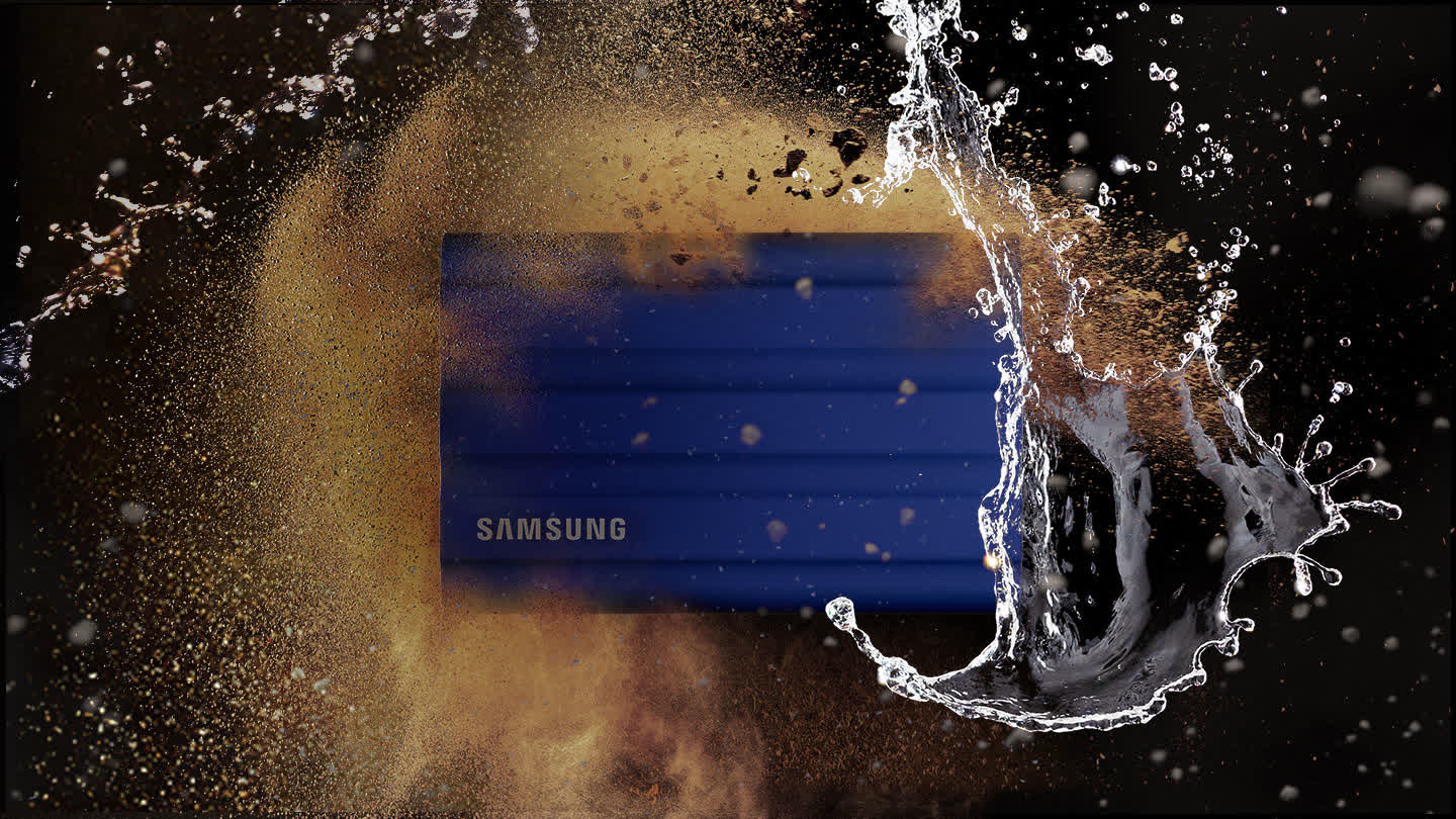 The Samsung T7 Shield portable SSD can survive a fall of almost 10 feet