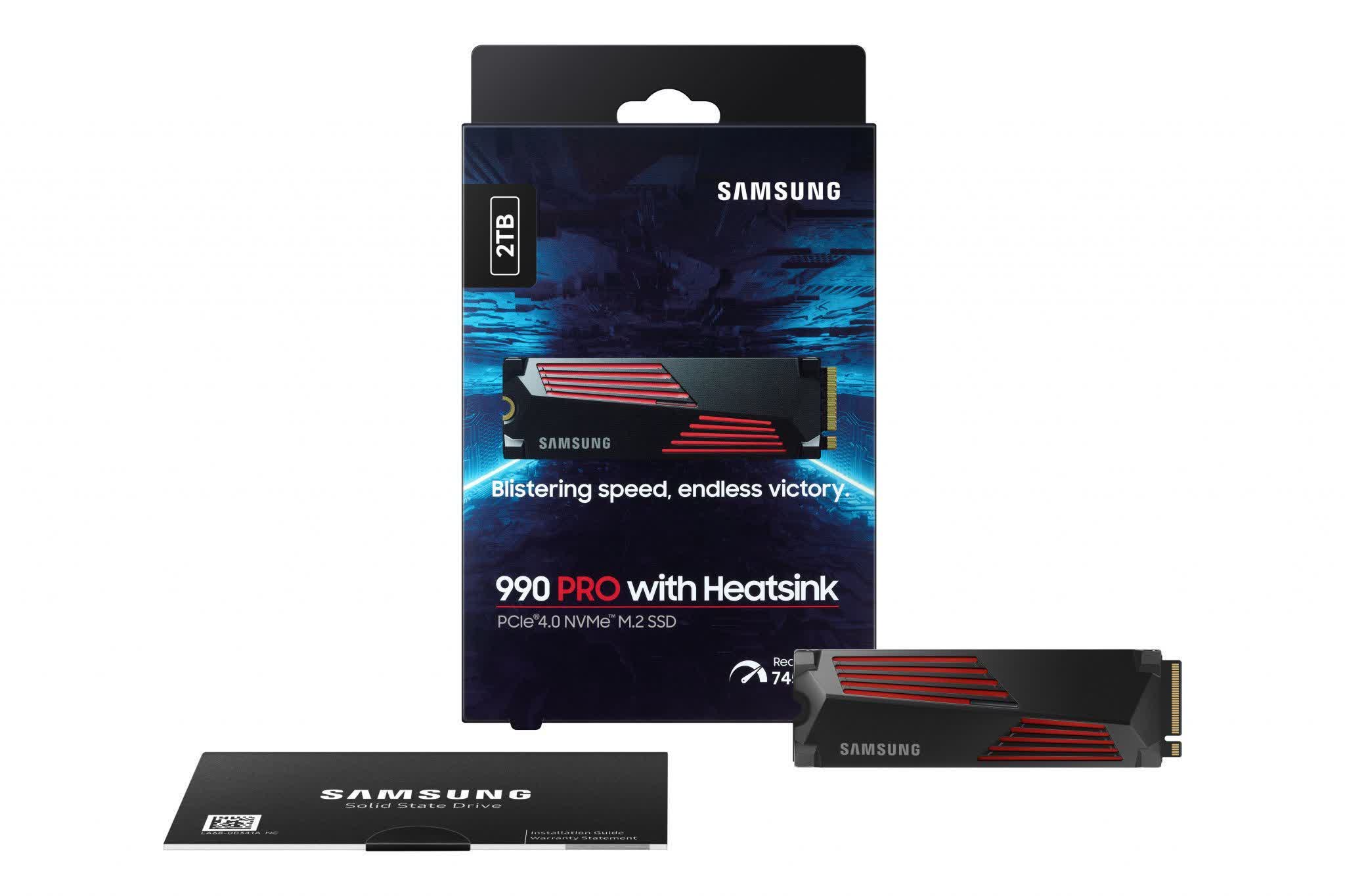 Samsung's 990 Pro PCIe 4.0 SSD boasts up to 7,450 MB/s | TechSpot Samsung's 990 Pro PCIe 4.0 SSD boasts up to 7,450 MB/s | TechSpot