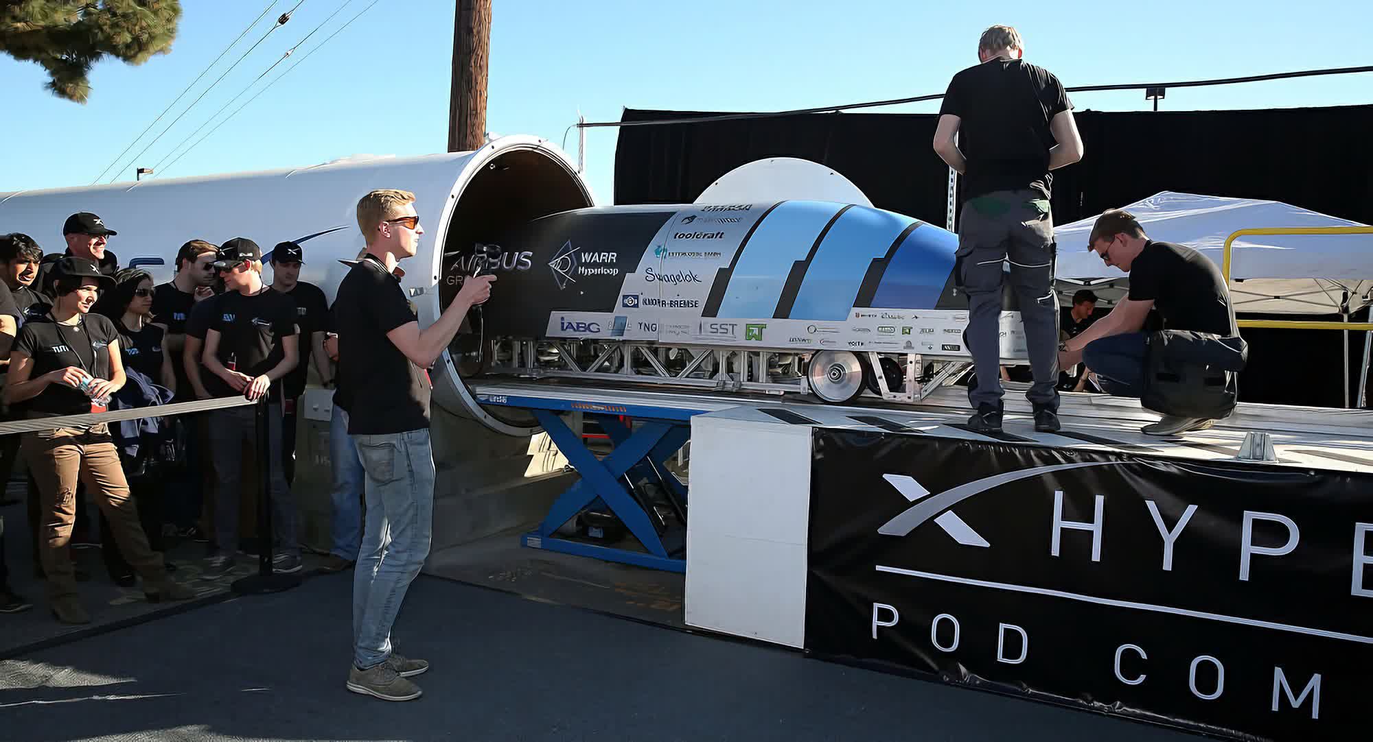 Space X Hyperloop tube dismantled for employee parking lot in LA suburb