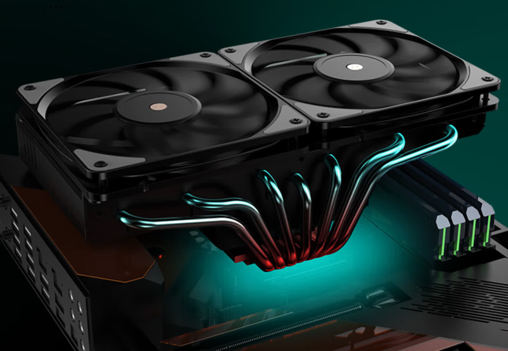 Top down Dual fan CPU Cooler Makes Big Claims For Under 40 TechSpot