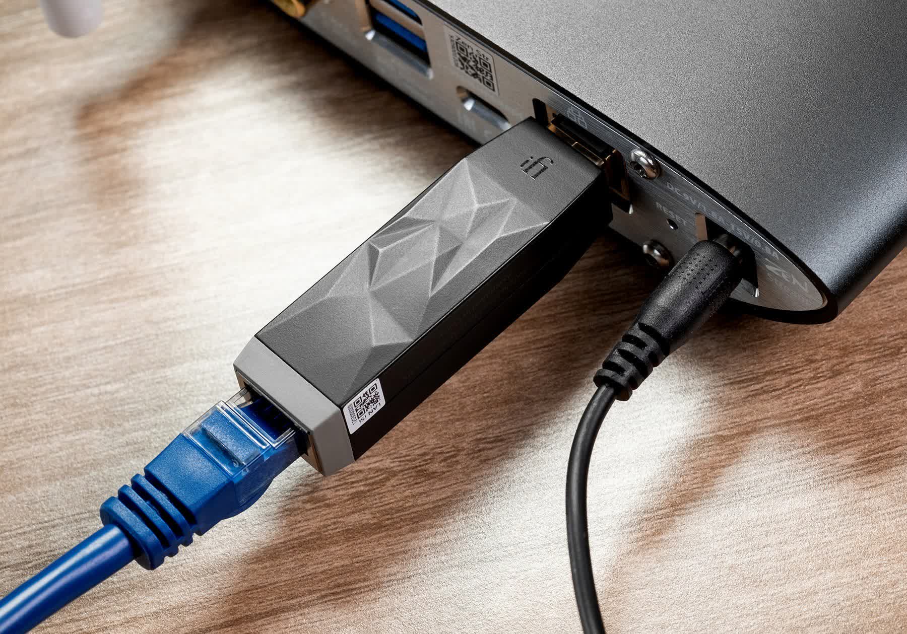 This LAN dongle claims to eliminate network audio interference