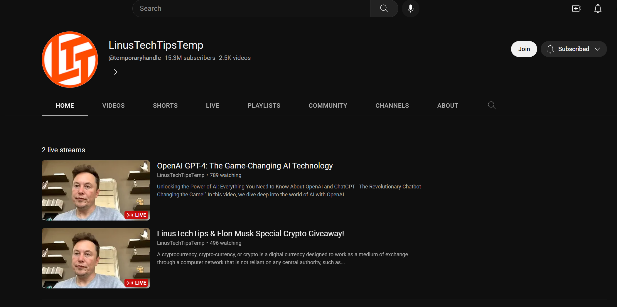 YouTube channel Linus Tech Tips terminated after it was hacked to show crypto-scam videos