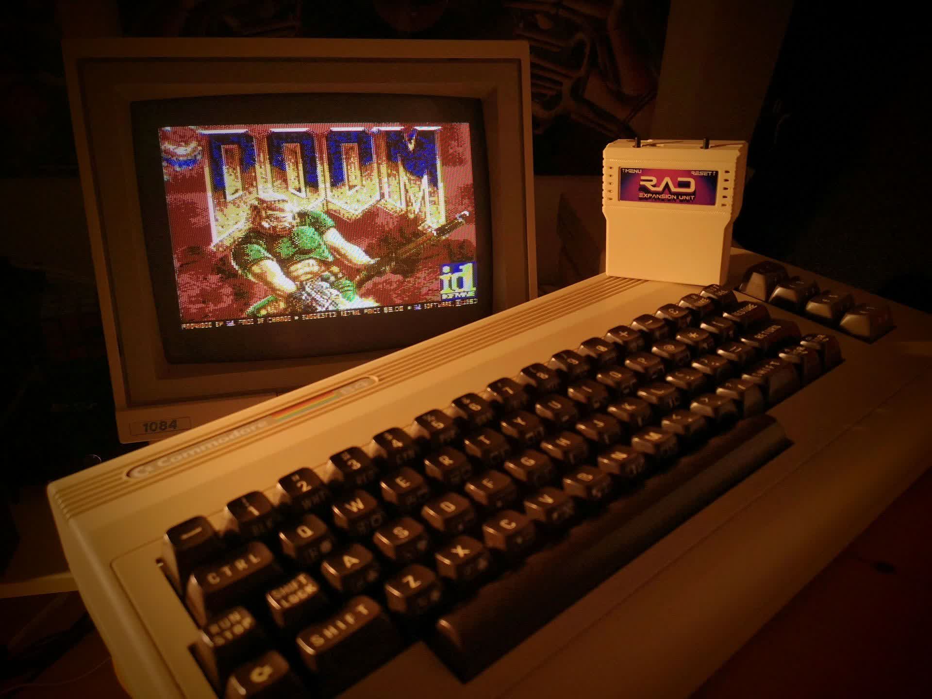 Commodore 64 piggybacks on Raspberry Pi to run Doom at 50fps