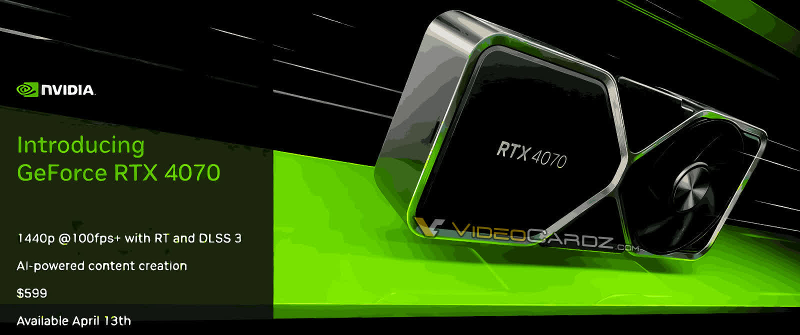 Nvidia benchmarks show the RTX 4070 taking on the RTX 3080