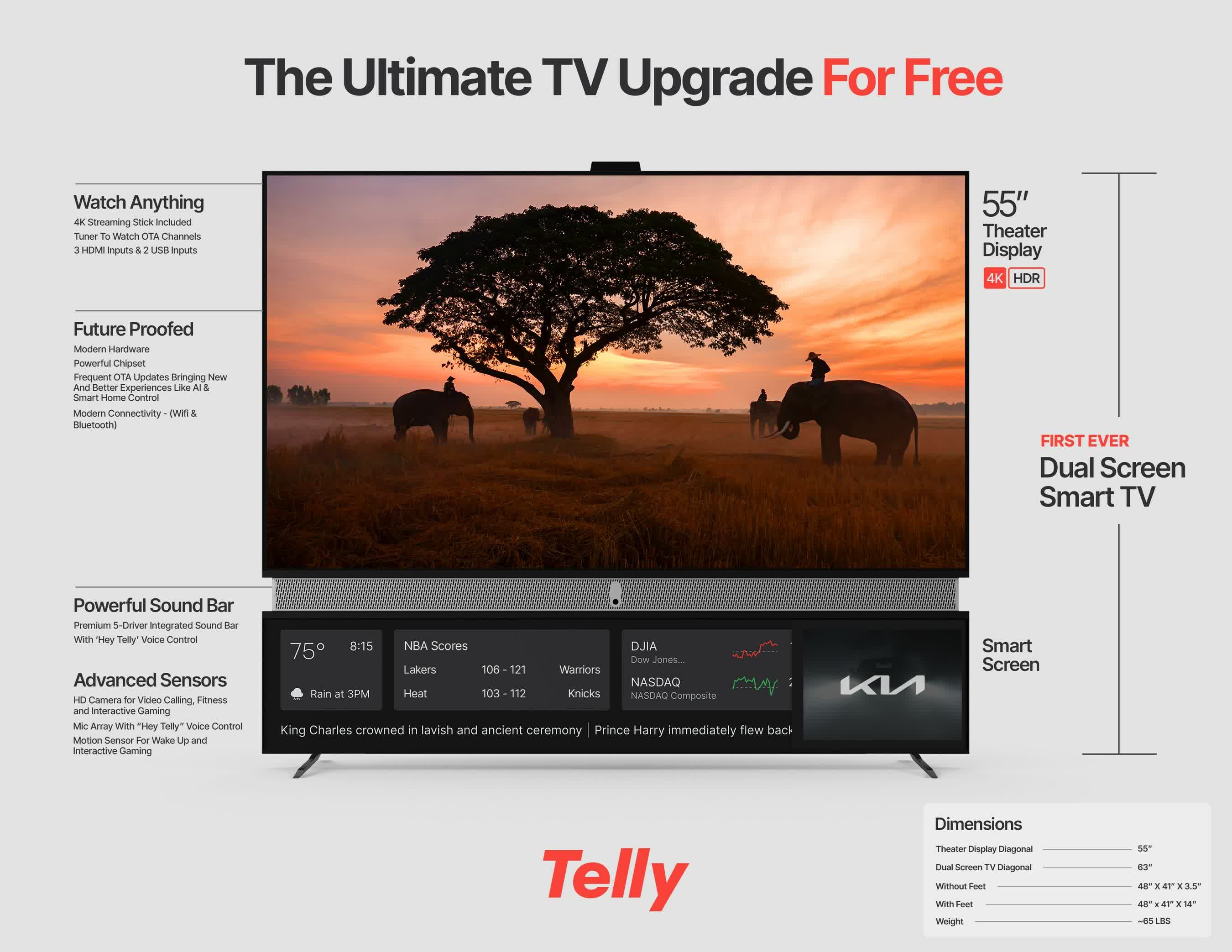 This startup provides you with a 4K TV totally free should you watch nonstop adverts