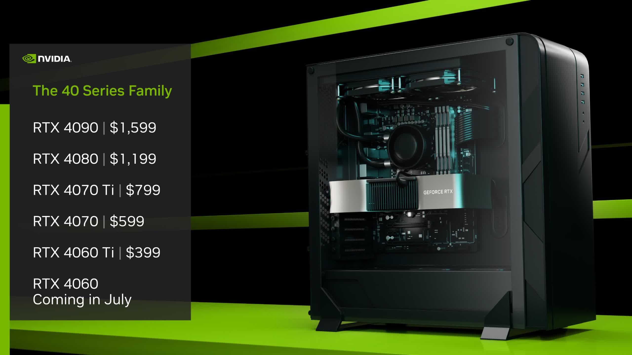 Nvidia launches three new GeForce RTX 4060 GPUs, starting at $300