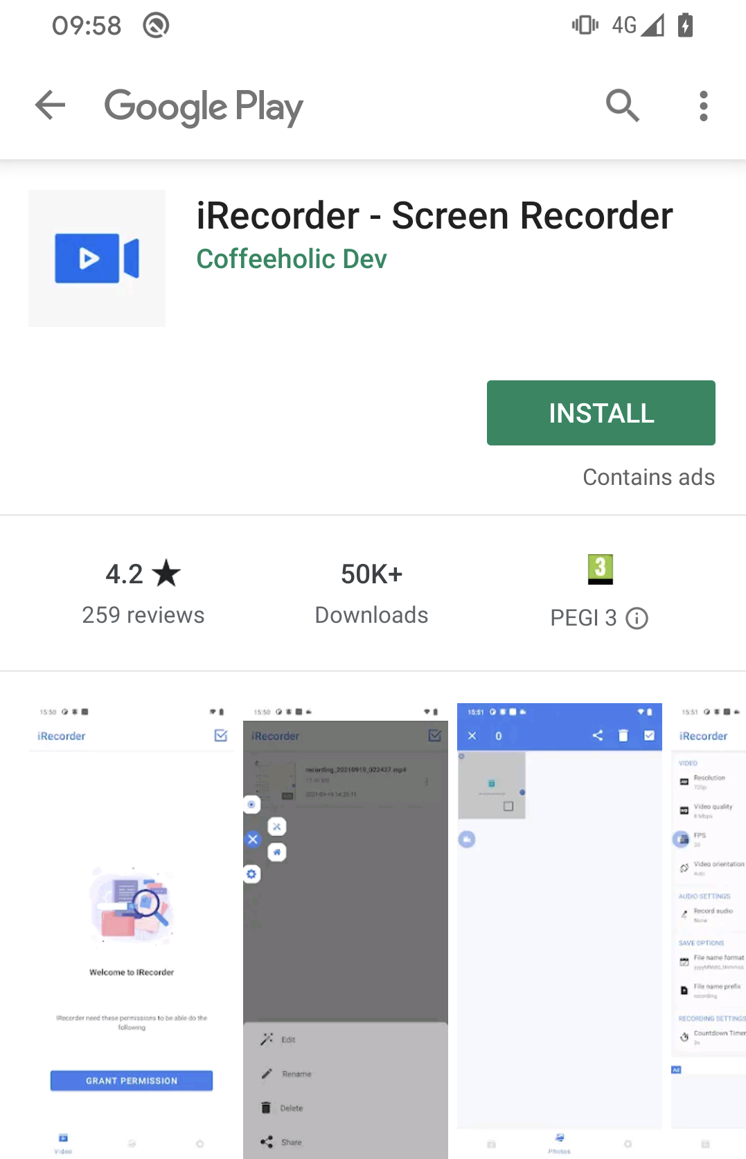 games play by google. recording