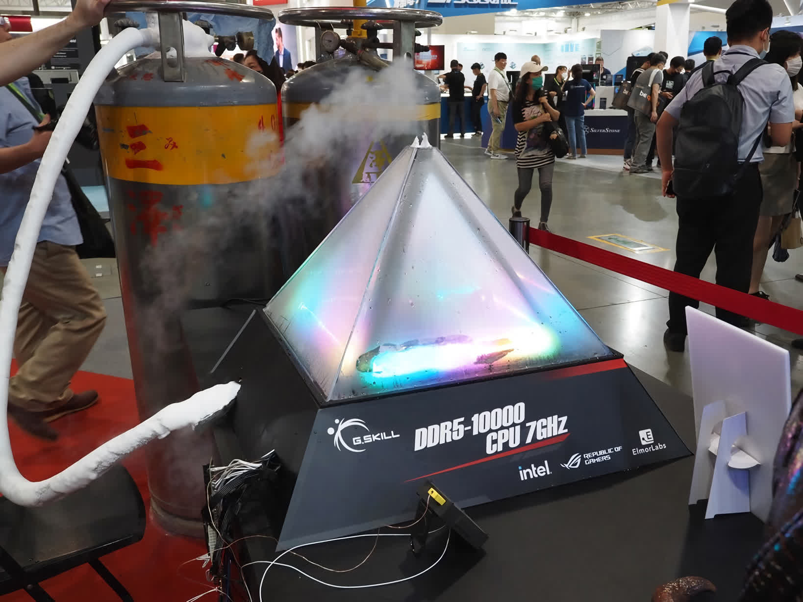 G.Skill shows off highly overclocked 7 GHz pyramid PC cooled with liquid nitrogen