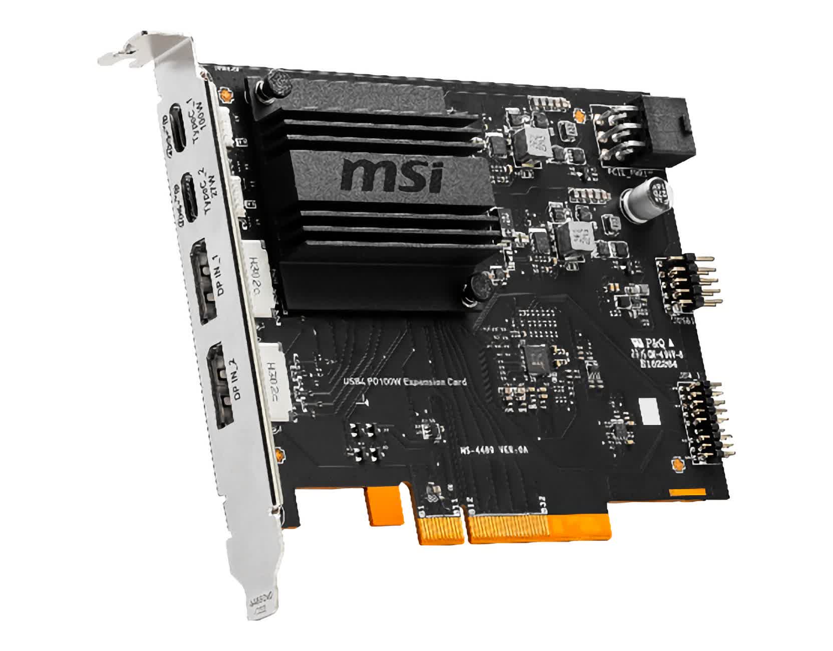 MSI reveals first USB4 growth card, delivering 100W by USB-C