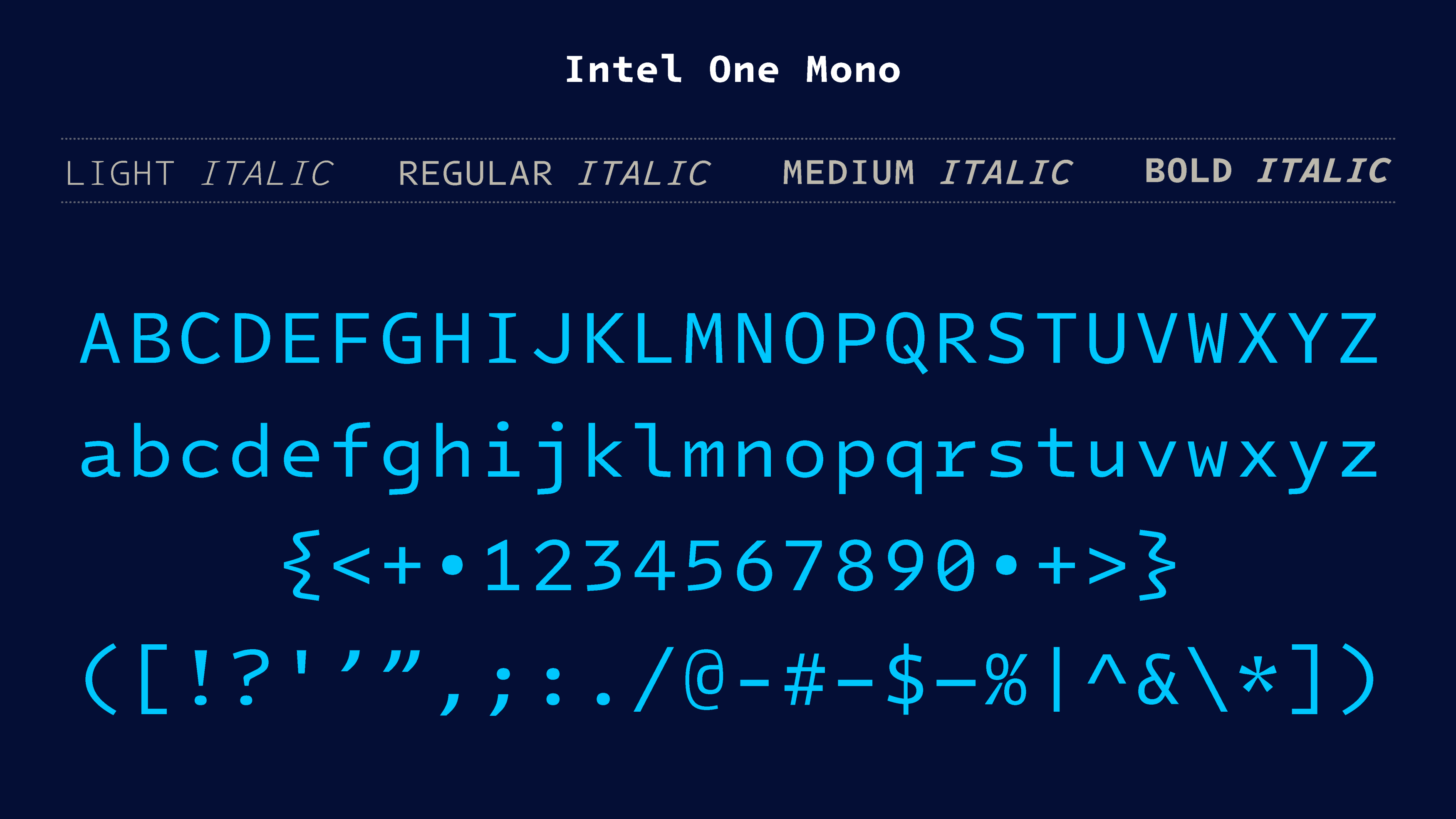 Intel One Mono is a new open-source typeface for visually impaired developers
