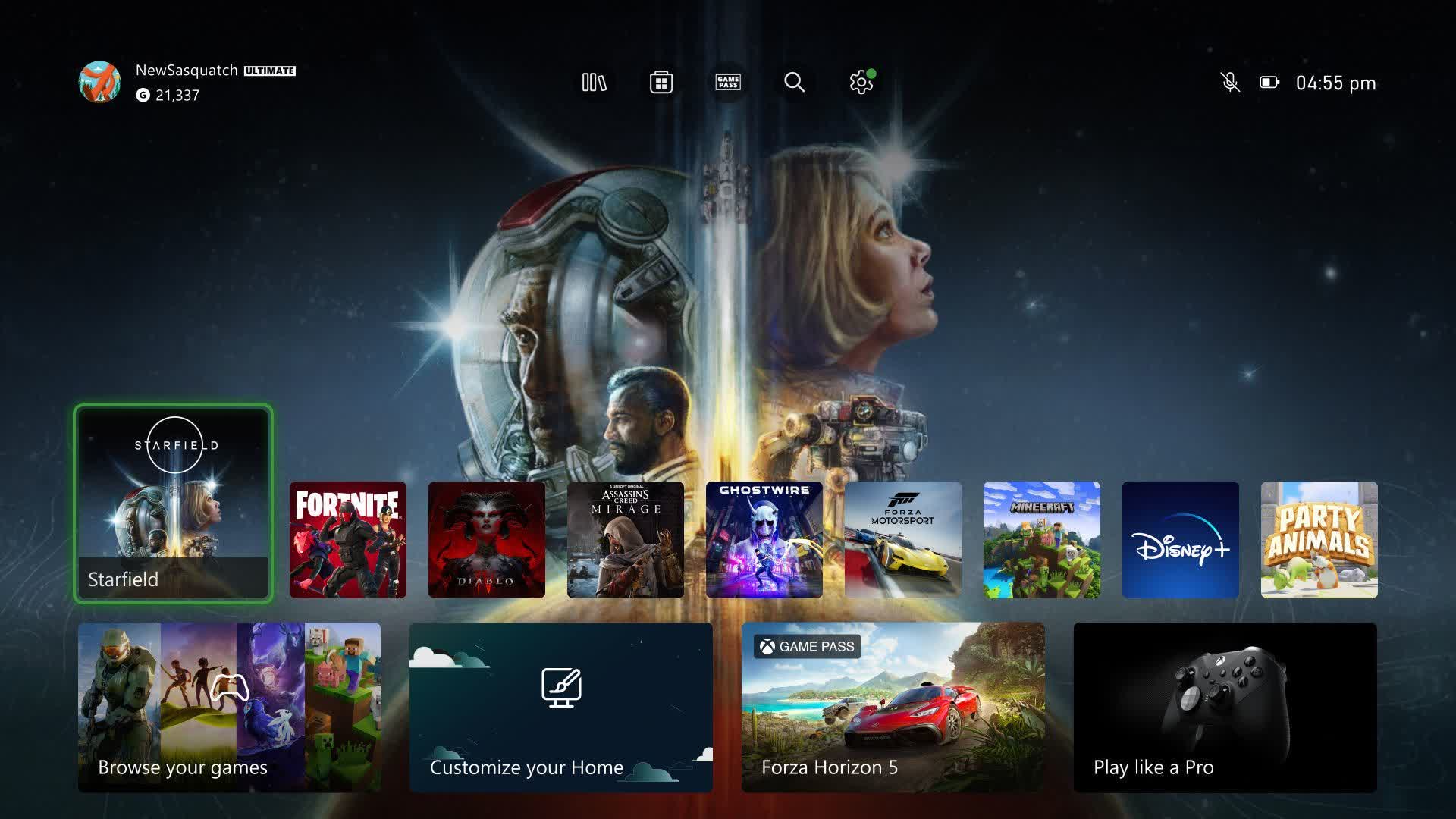 The new Xbox home dashboard adds customization features