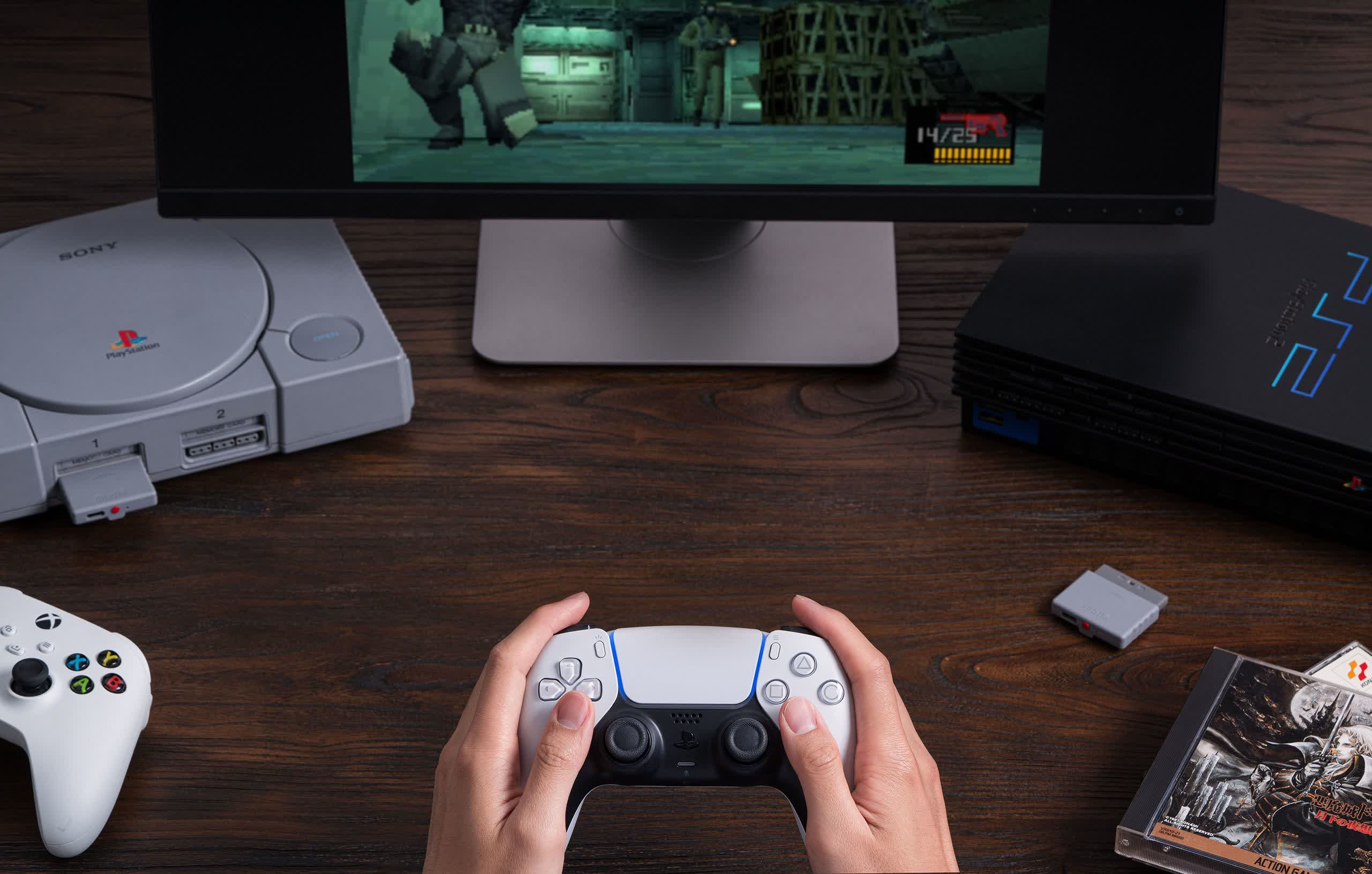 8BitDo brengt een adapter uit voor het gebruik van moderne consoles op PS1 en PS2