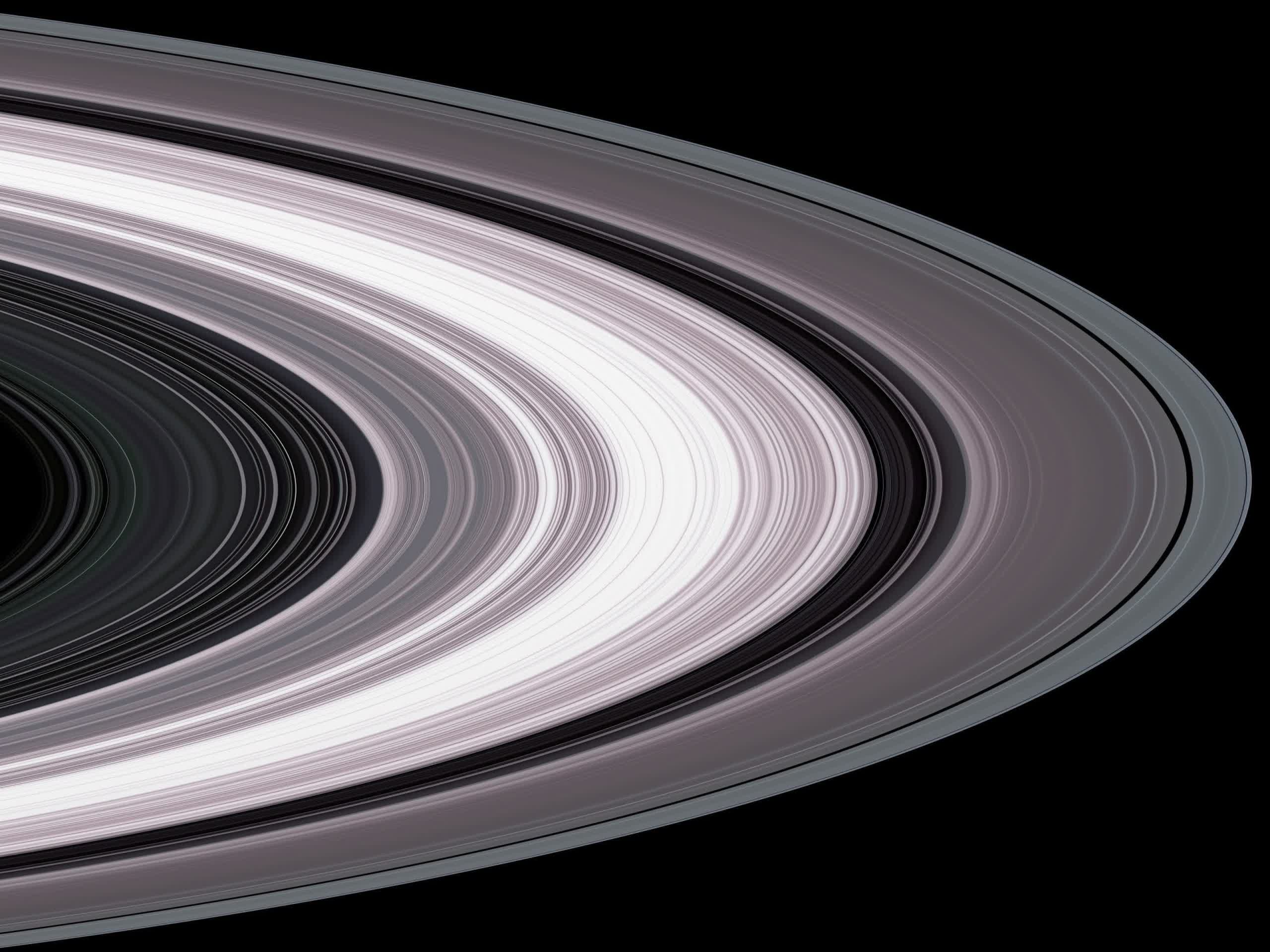 Saturn's rings may be the remnants of two moons that collided