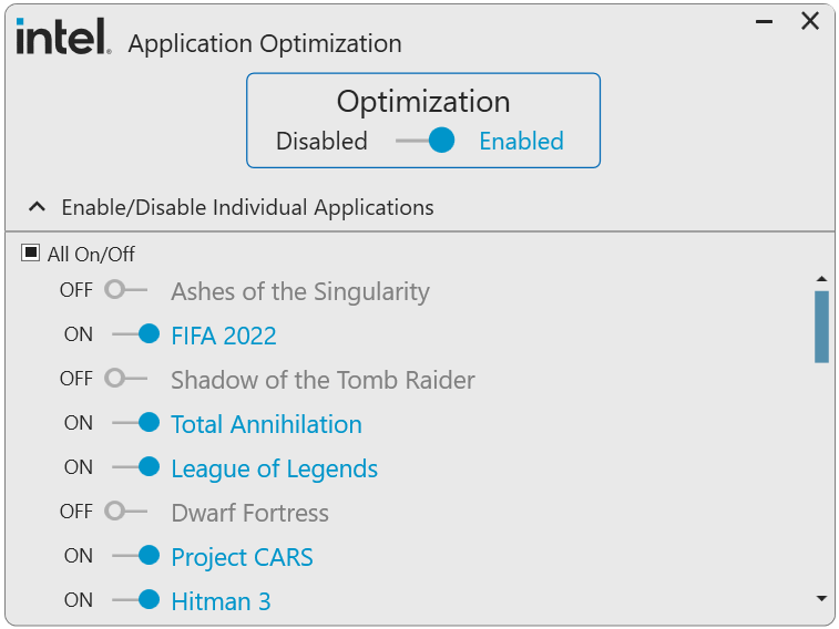 Application Optimization in 14th-gen Intel Core processors can boost gaming performance by over 30%