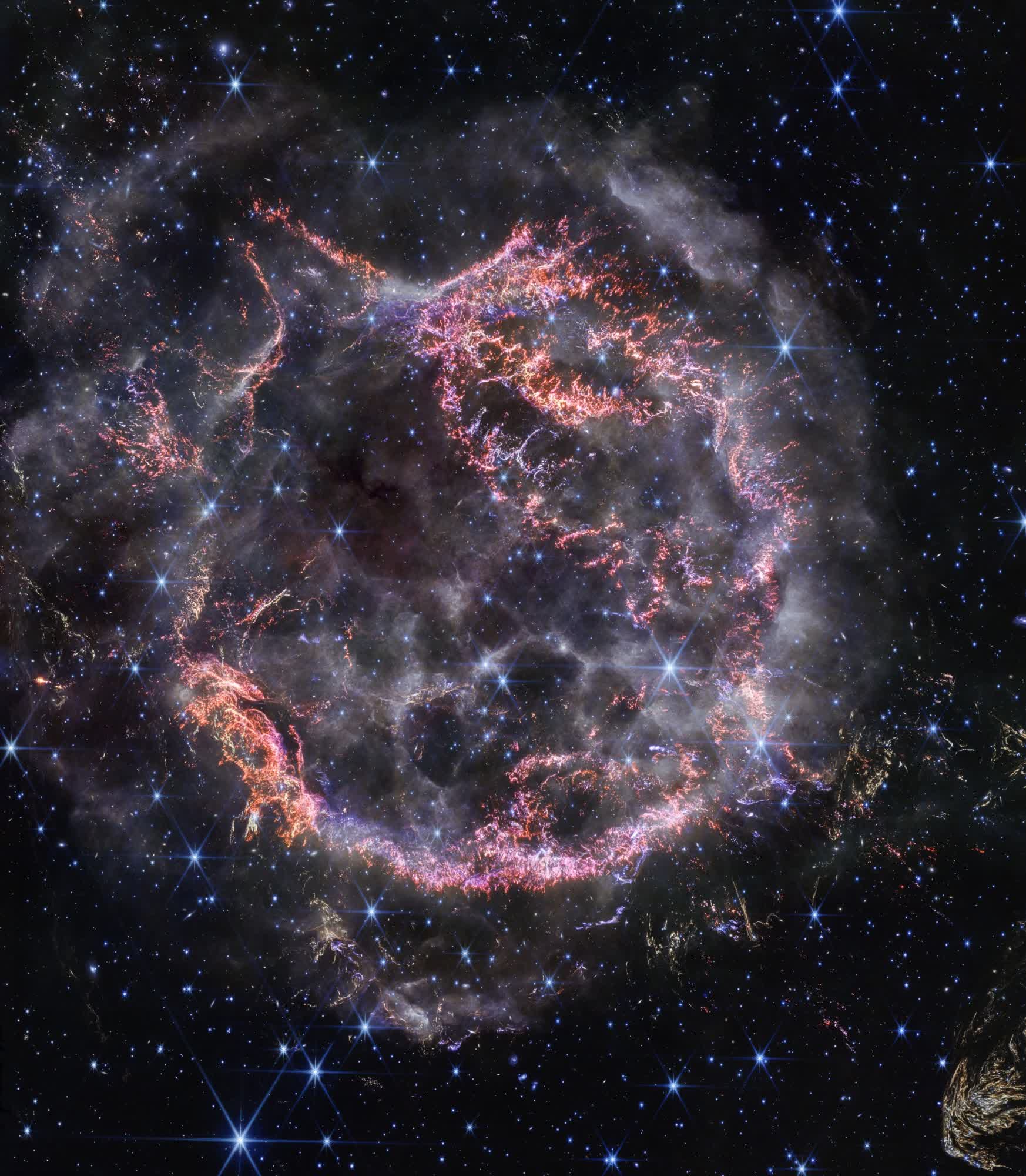 NASA releases photos of nearby supernova, lighting up space like it's