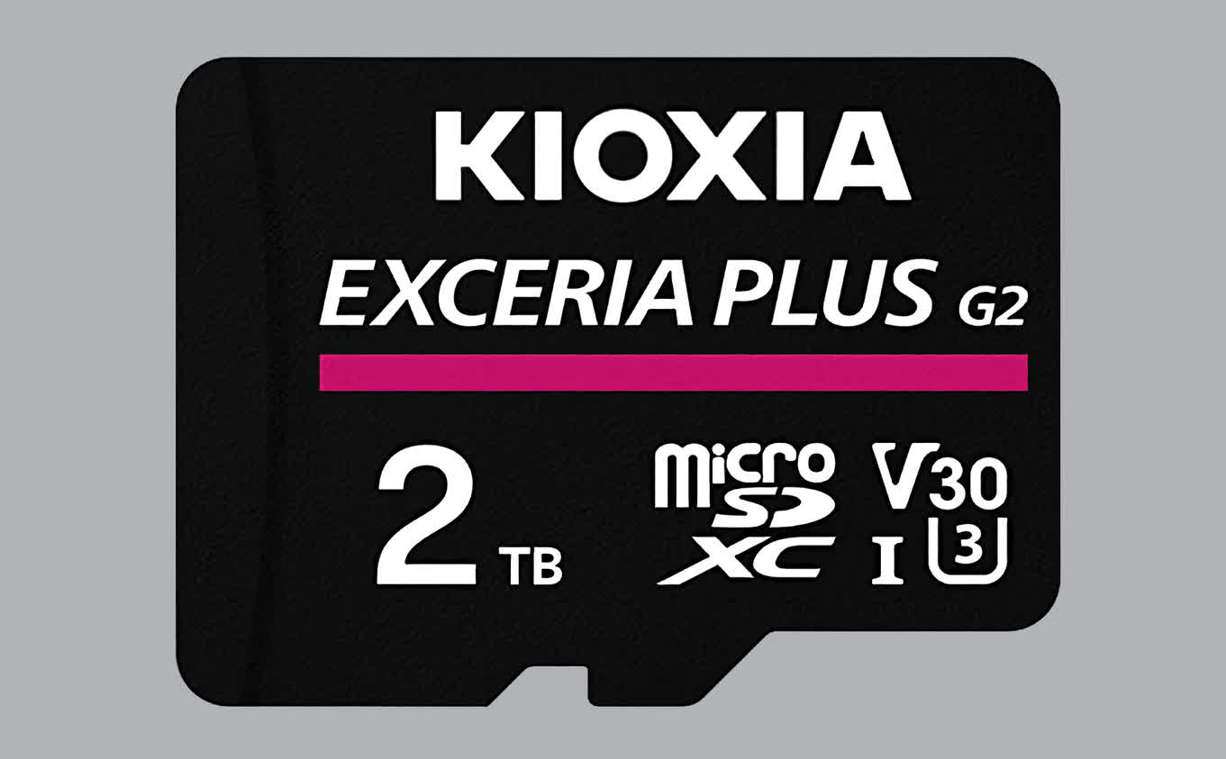 Kioxia 2TB microSDXC memory card finally enters mass production