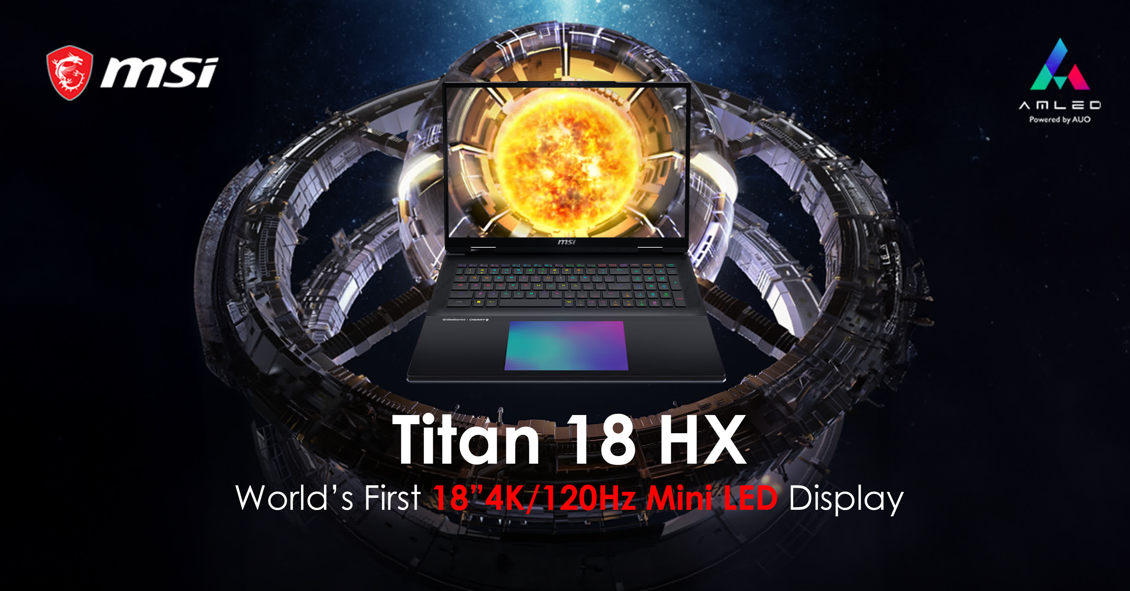 MSI unveils the Titan 18 HX: the world's first 18-inch 4K/120Hz mini-LED laptop