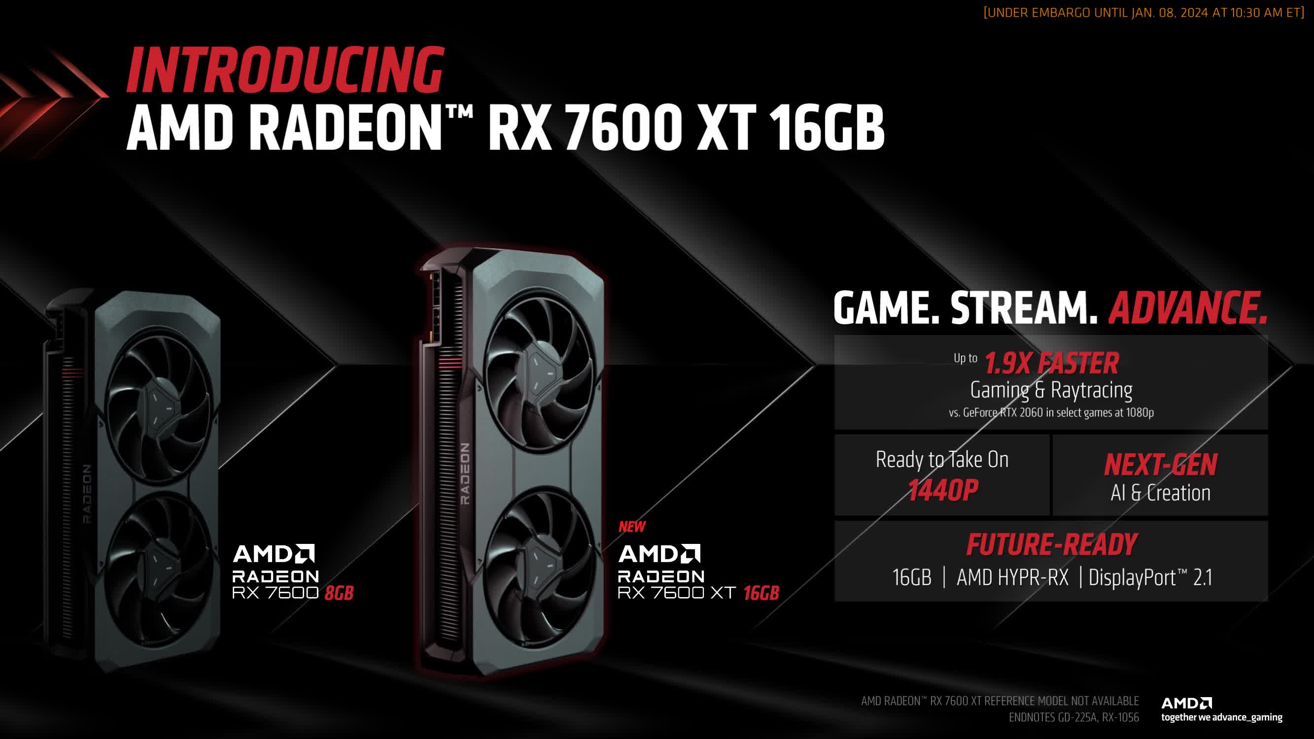 AMD's latest Radeon is the RX 7600 XT: double the VRAM for $330