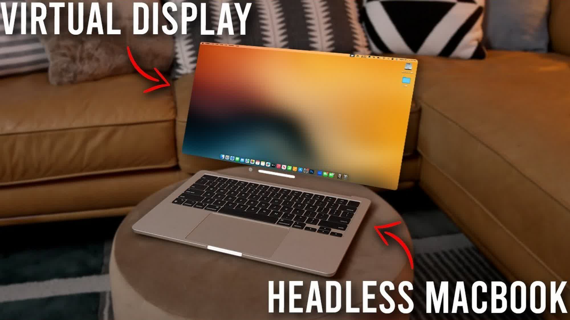 This is how you create a completely bezel-less virtual MacBook display