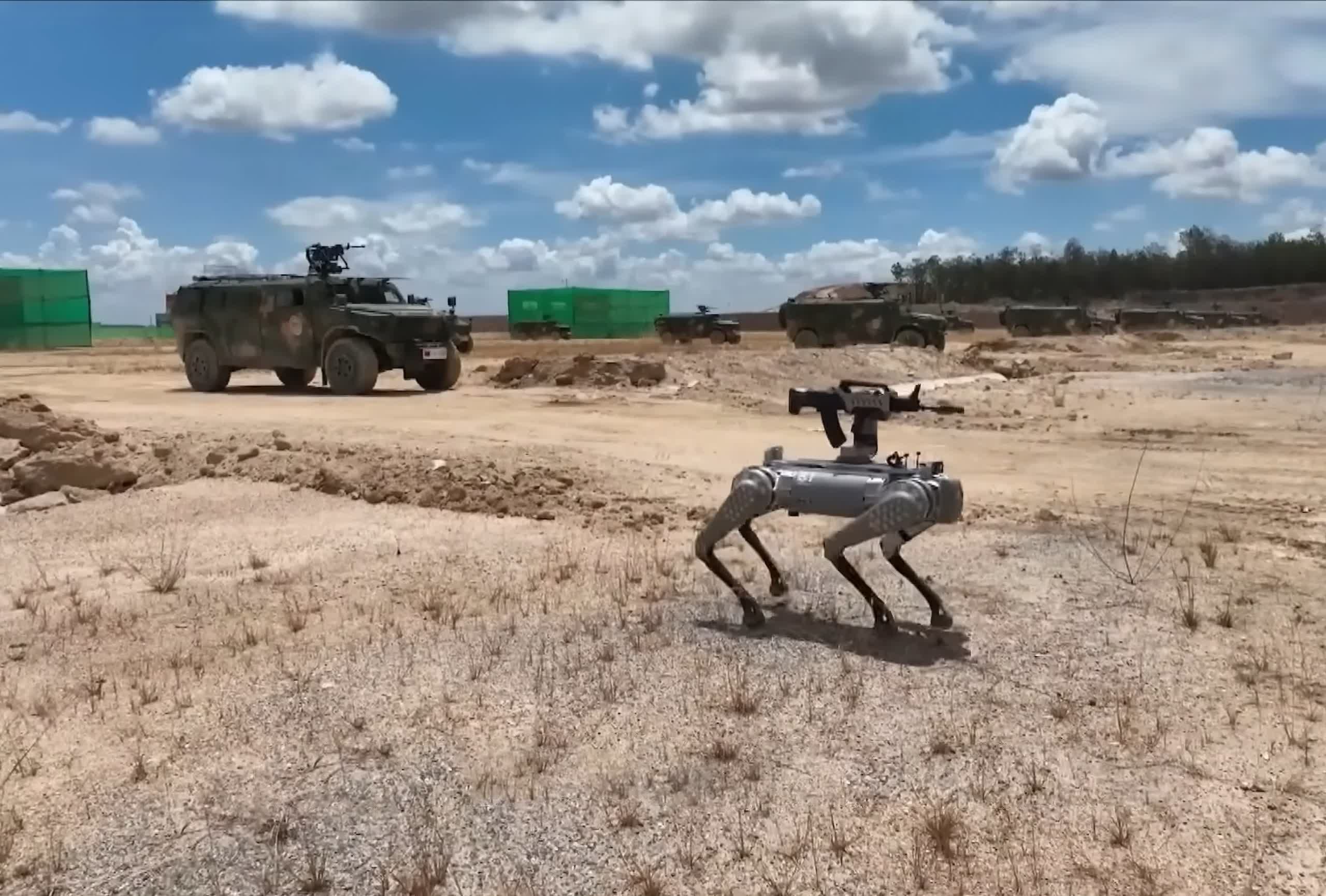 Here we go again: China's newest soldier is a robotic dog with a rifle strapped to its back