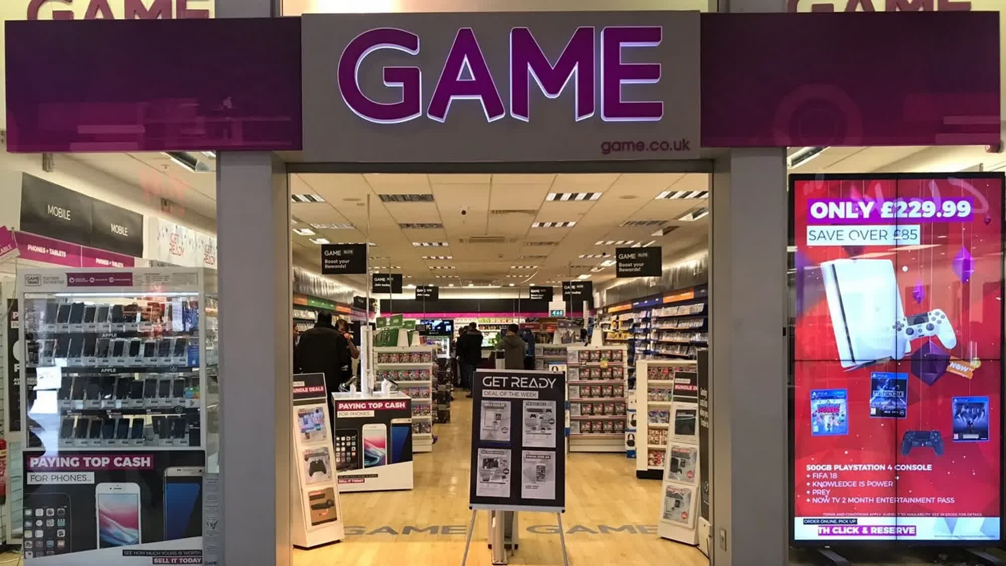 UK video game retailer Game denies rumors of halting physical product sales in its stores