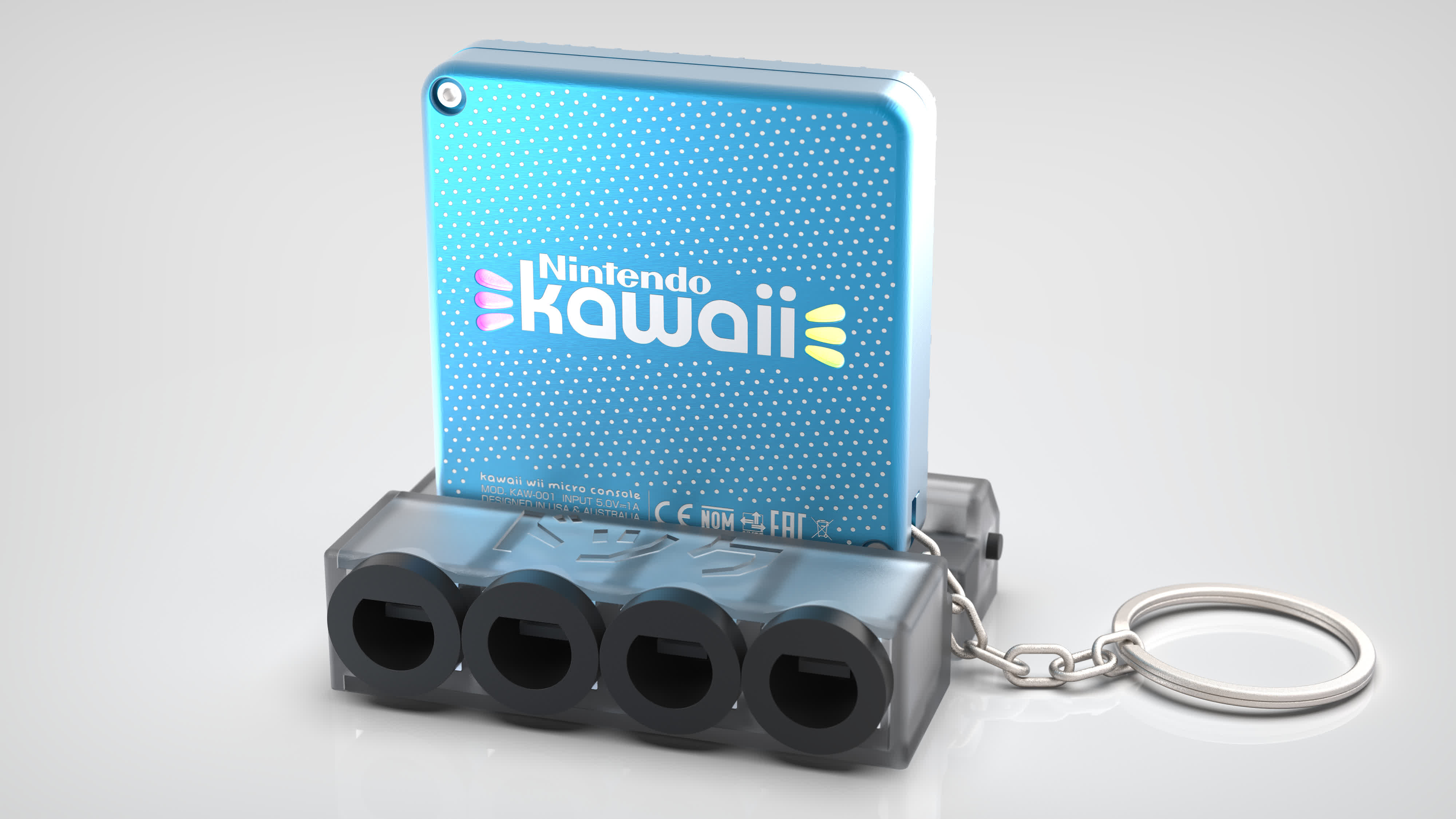Modders shrink Nintendo Wii to a very Kawaii keychain size