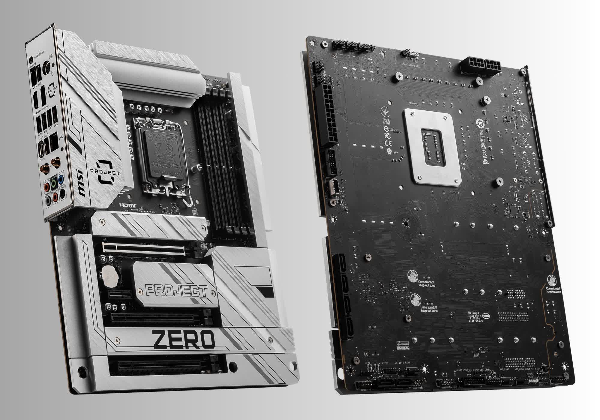 MSI Project Zero motherboards will offer rear cable routing for a clutter-free PC build aesthetic