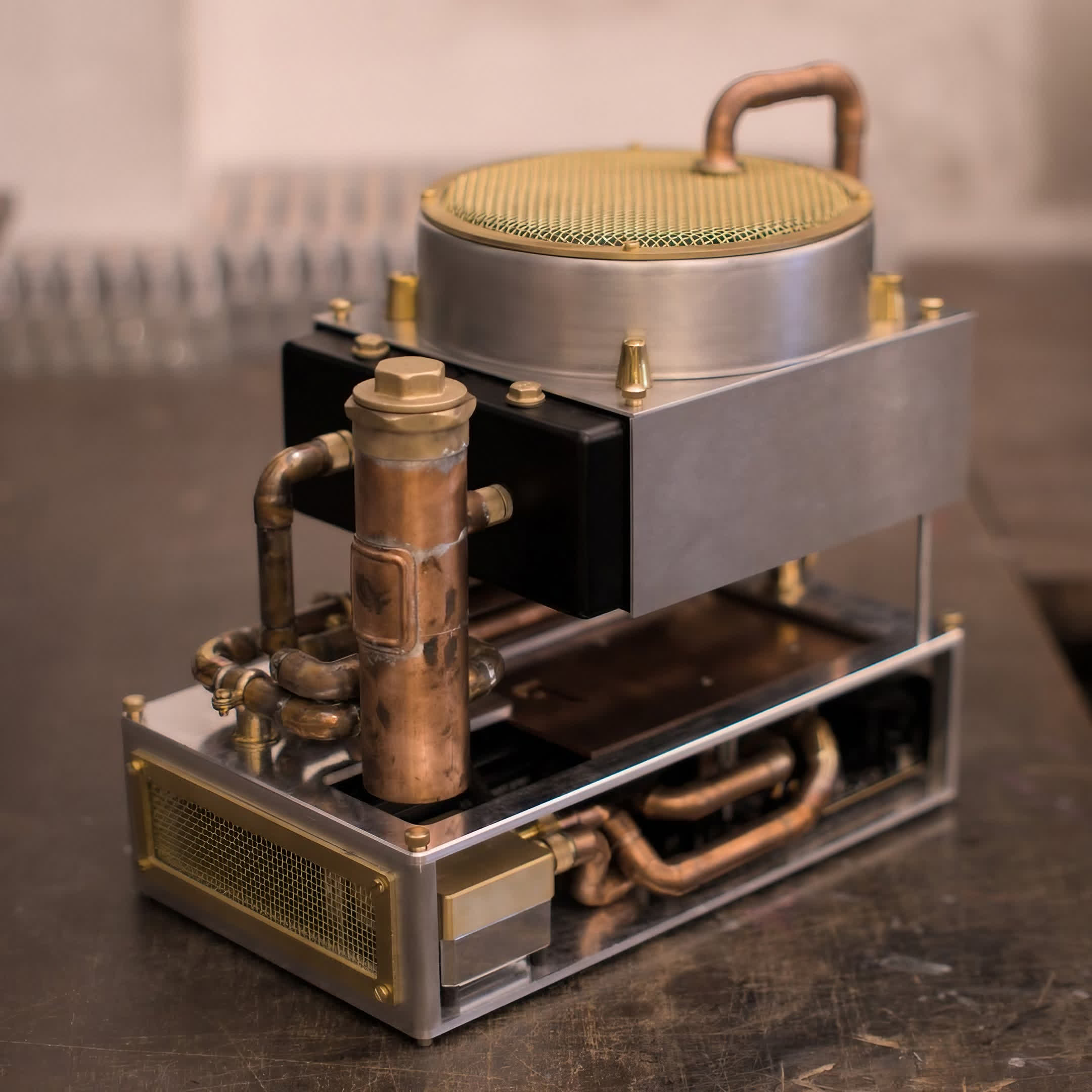 This miniature machine may look like an old distillery, but it's actually an RTX 4090-powered PC