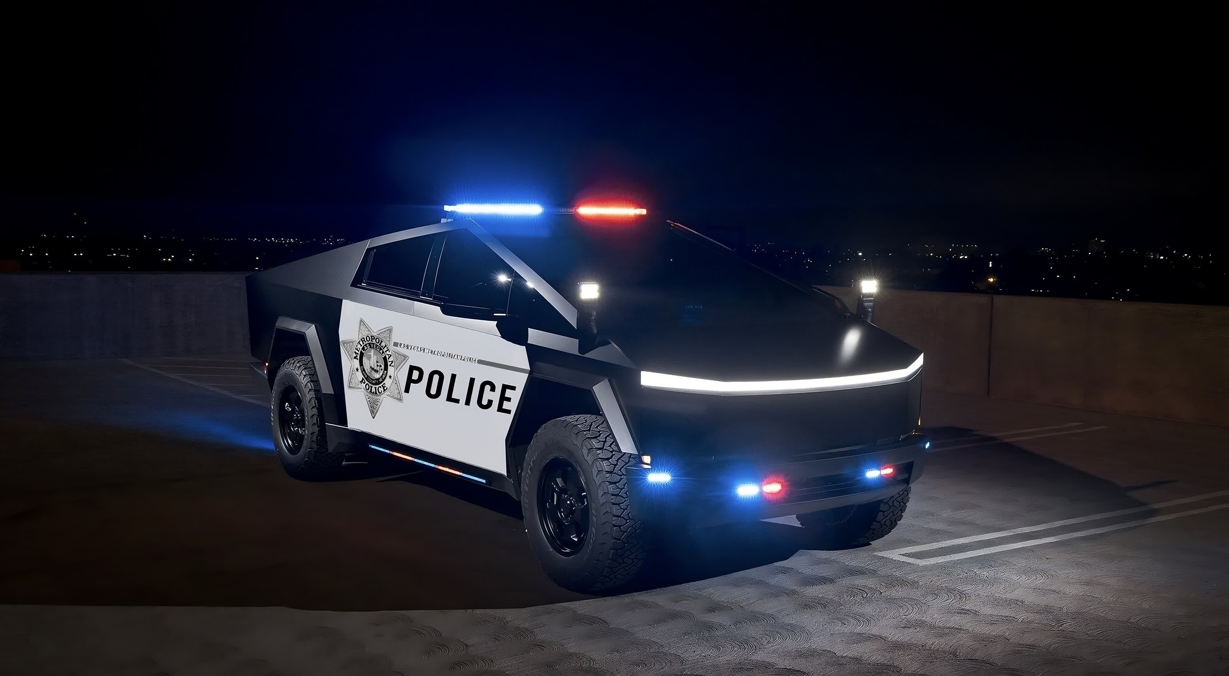Mysterious benefactor donates Las Vegas police 10 Tesla Cybertruck patrol and SWAT vehicles