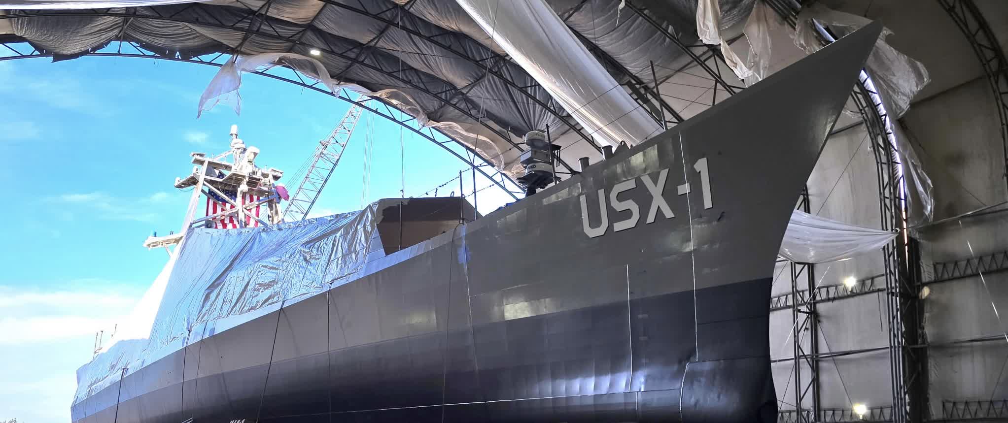 DARPA launches Defiant, a 180-foot fully autonomous warship for extended missions