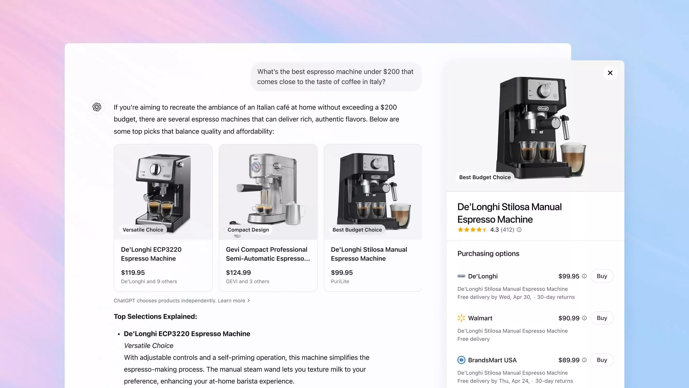 ChatGPT one-ups Google with AI-driven shopping suggestions and zero ads