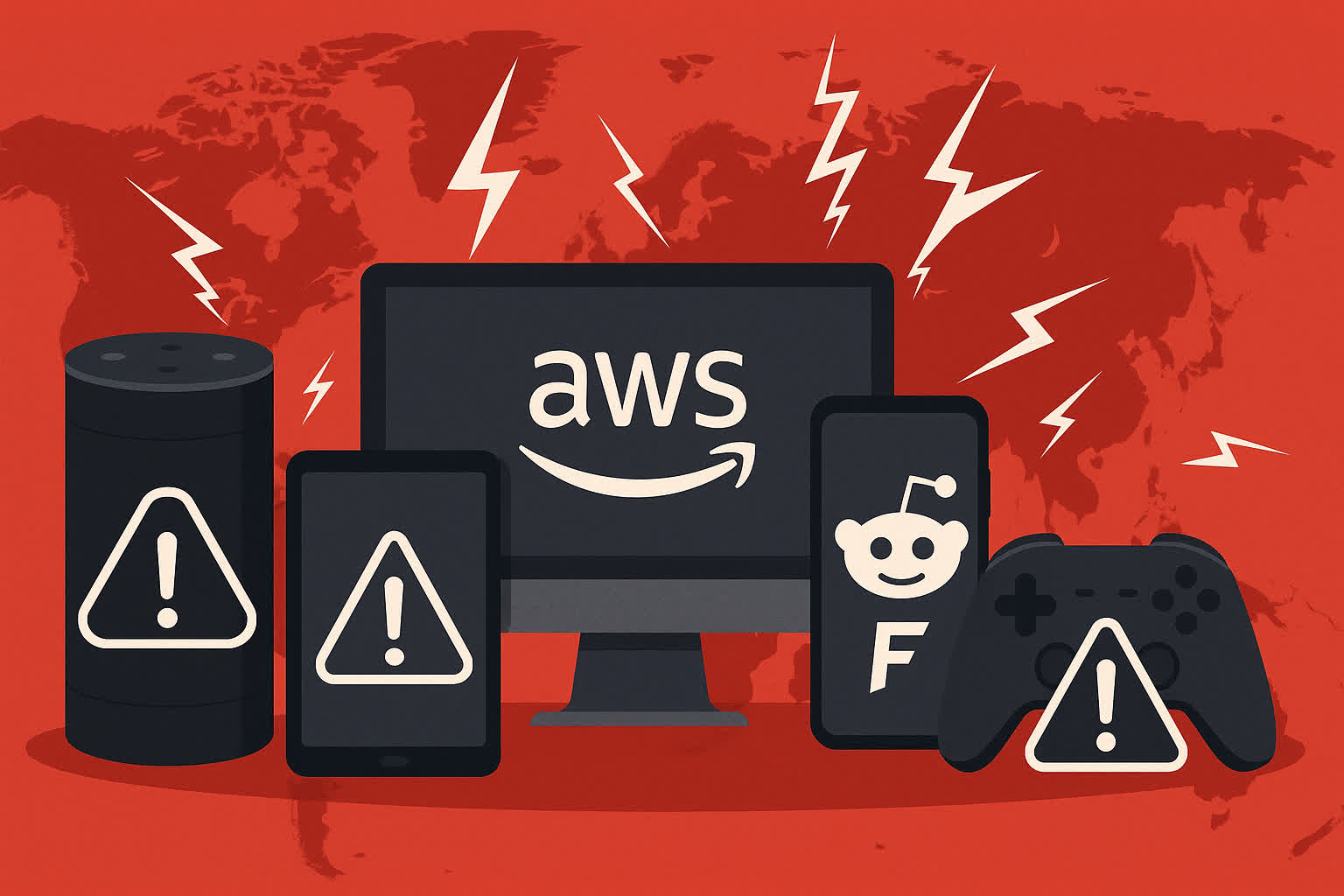 Massive AWS outage takes down dozens of services, including Alexa, Reddit, and Fortnite