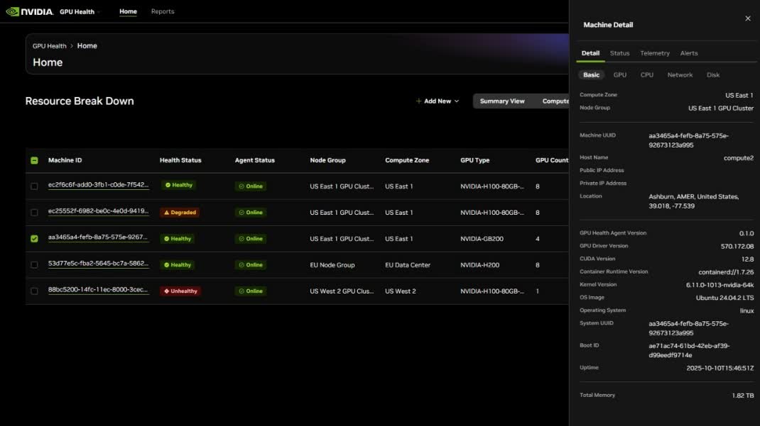 Nvidia's new monitoring software shows where AI GPUs are running ...