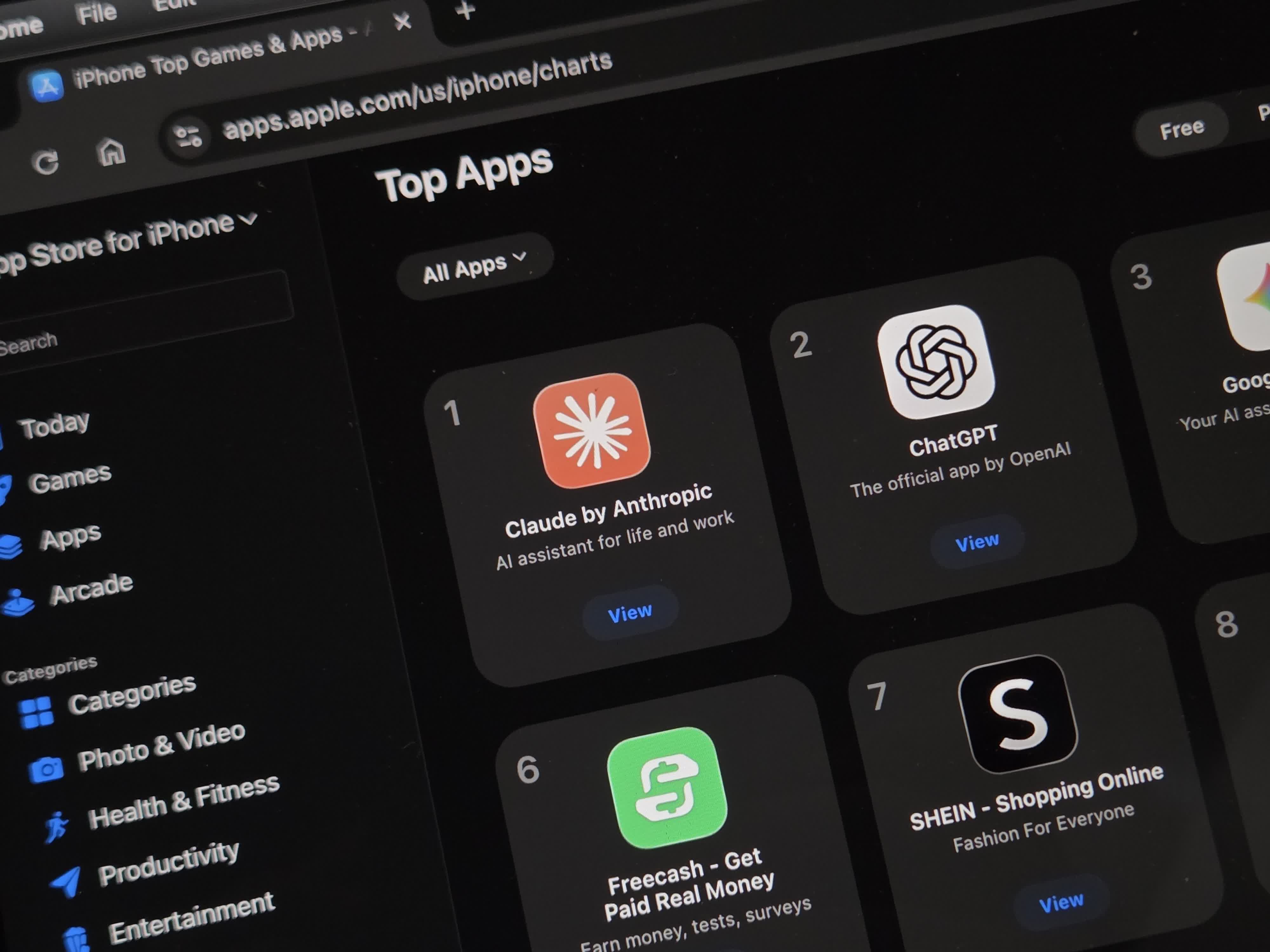 Claude is the top free app on iPhone right now, and the Pentagon drama is basically why