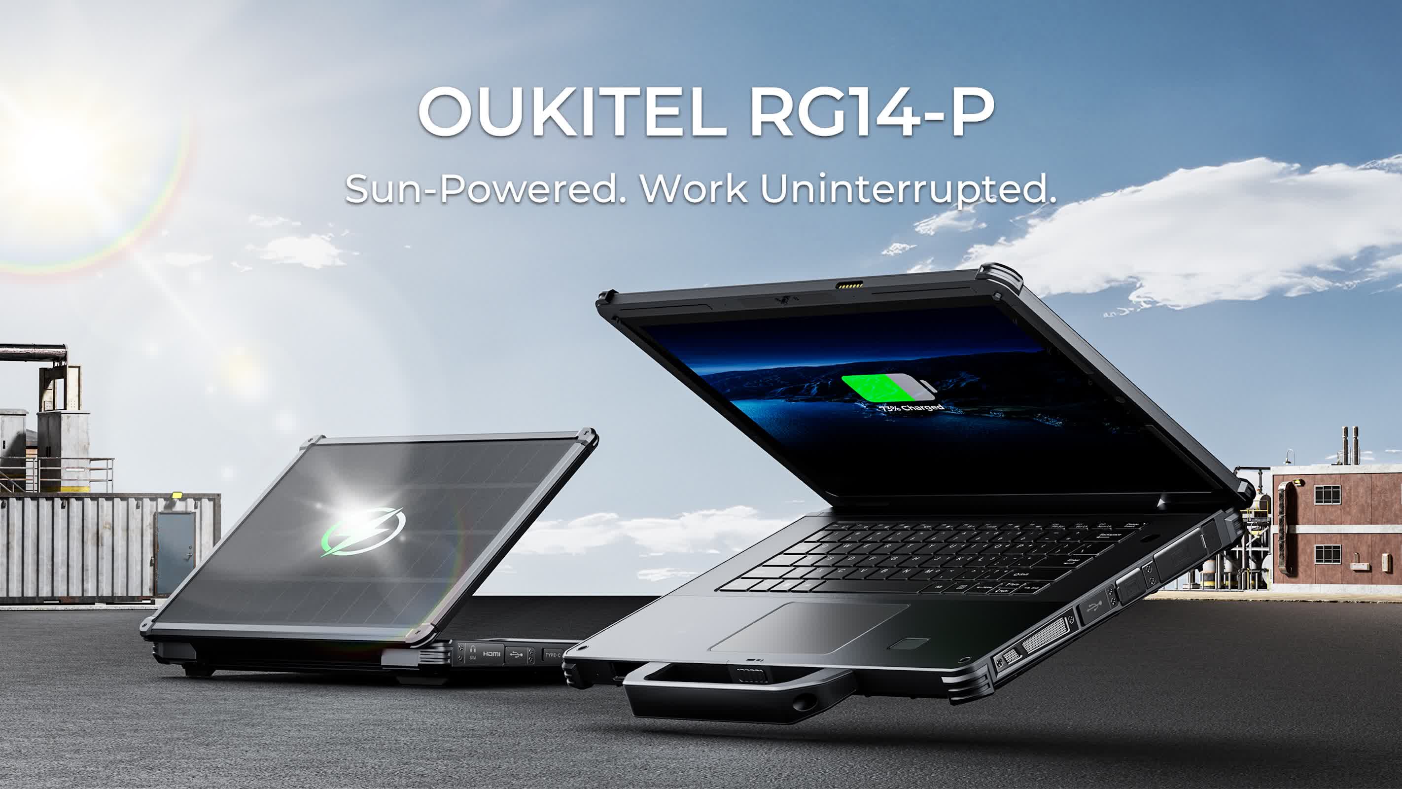 Oukitel launches world's first rugged solar-powered laptop