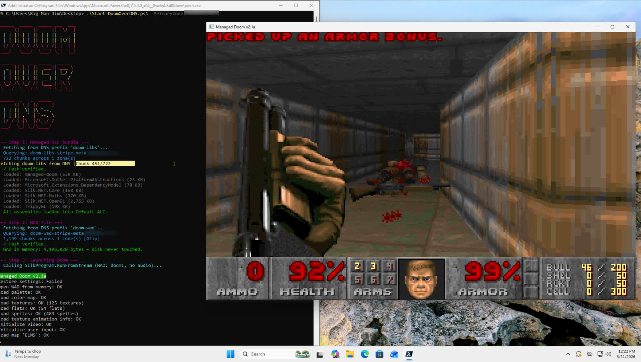 Doom now runs over DNS, loading from nearly 2,000 text records