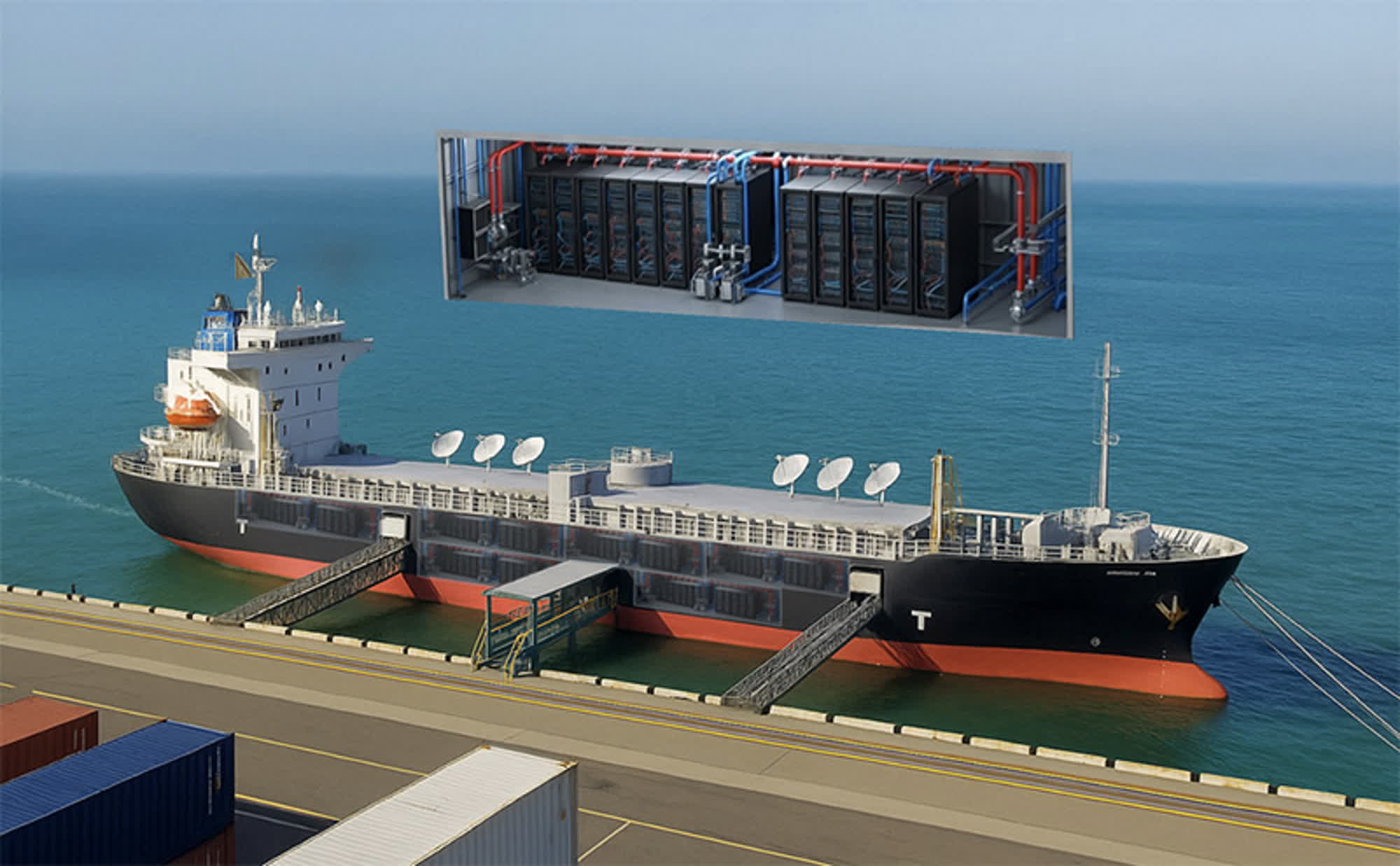 Hitachi and MOL plan to turn retired ships into floating data centers