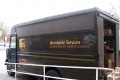 ups fedex middle finger throws tosses box