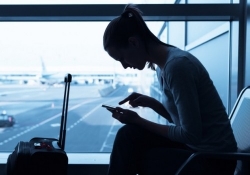 airport phone smartphone flight