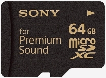 sony premium sound microsd sdxc philips memory card walkman ponoplayer tidal flac audiophiles microsd card hi-fi sr-64hxa sony sr-64hxa