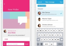 microsoft send iphone email im app instant messaging