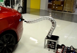tesla model prototype electric car model s elon musk charger found car charger
