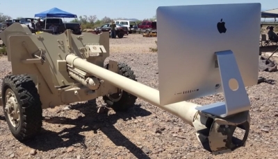 imac cannon apple found imac with retina 5k display t8 90mm at anti-tank cannon durability