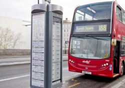 london electronic ink public displays e-ink technology bus stop